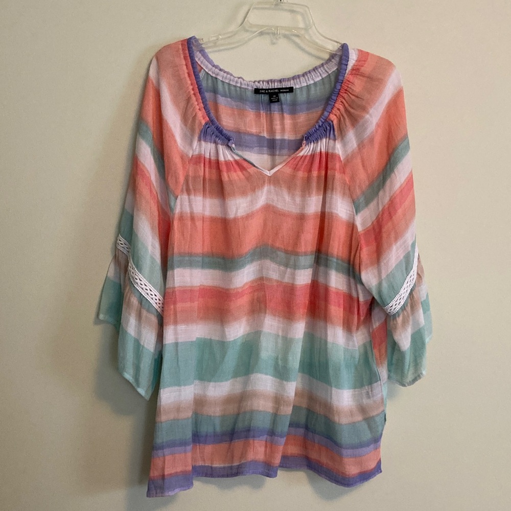 Zac & Rachel Multicolor Striped Lightweight Top